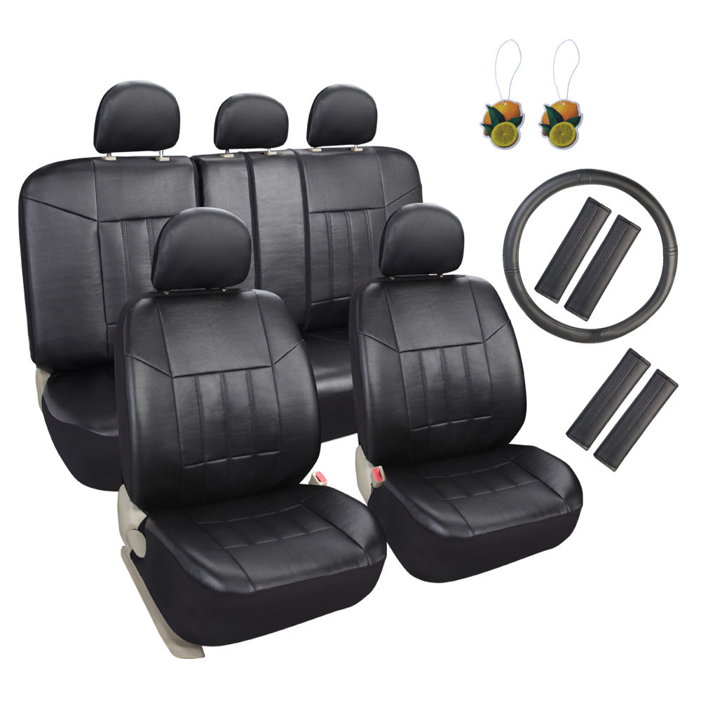 Faux Leather Car Seat Covers Full Set Leader Accessories