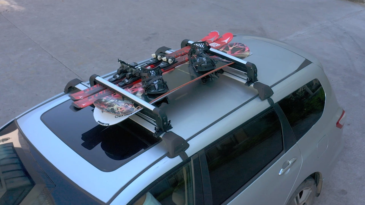 Hit the Slopes with Ease: The Ultimate Folding Hitch-Mounted Ski & Snowboard Rack