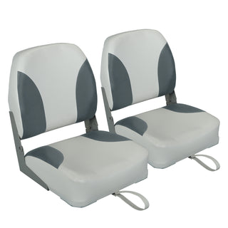 Buy white-gray 【NEW ARRIVALS】A Pair of New Low Back Folding Boat Seats (2 seats)