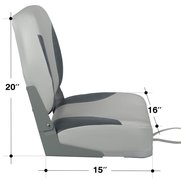 【NEW ARRIVALS】A Pair of New Low Back Folding Boat Seats (2 seats)