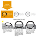 Premium Faux Leather Cool Mesh Grip Car Steering Wheel Cover with Breathable Grip