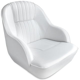 Buy b-white-white-piping Premium Pontoon Captains Bucket Seat Boat Seat