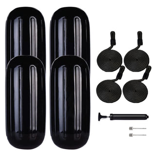 Hole-through-middle Ribbed UV-resistant Boat Fender  (4pcs/set)