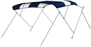 Buy navy-blue-white Replacement Canvas Cover for 3 Bow and 4 Bow Bimini Top (Canvas Cover Only Without Frame)